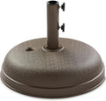 Best Choice Products Fillable Umbrella Base Stand Round Dome Plastic Patio Umbrella Base Stand, Pole Holder for Outdoor, Lawn w/ 55lbs Weight Capacity, Adjustment Knob - Brown by BestChoiceProducts