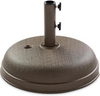 Best Choice Products Fillable Umbrella Base Stand Round Dome Plastic Patio Umbrella Base Stand, Pole Holder for Outdoor, Lawn w/ 55lbs Weight Capacity, Adjustment Knob - Brown by BestChoiceProducts