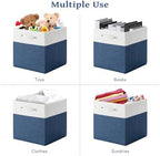 FinishingBo 13x13x13 Storage Cube Bins 4 Pack, Cube Shelf Baskets - Image 5