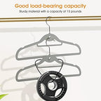 Velvet Clothing Hangers Slim Stackable Non-Slip Grey Suit Hanger Space Saving Clothes Hanger Heavy Duty Adult Hangers with 360°Swivel Hook Pack of 20 - Image 6