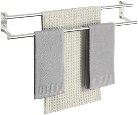 Alise 32 inch Double Towel Bar for Bathroom Wall Mounted, Brushed Nickel by Alise