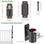 Deck Railing Umbrella Holder, Flat Mount Stand for 1-2" Poles - Image 2