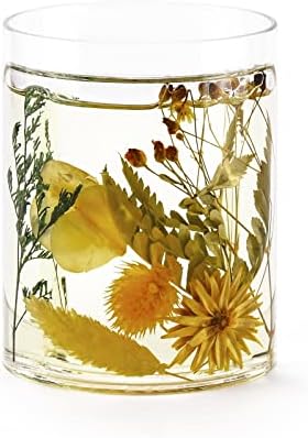 Locco Decor 5 Pieces Acrylic Liquid 4D Floating Motion Bathroom Vanity Accessory Set Garden Botanic Spring Plants Toothbrush Holder, Tumbler, Soap Dispenser, Soap Dish, Toiletbrush Holder Set - Image 4