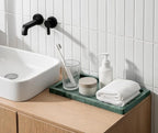 Natural Marble Vanity Bathroom Tray, 12" x 6.1" Marble Stone Tray - Image 2