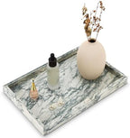 Real Natural Marble Tray for Bathroom, Vanity, Kitchen Counter & Desktop by Zilukar