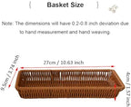 Silverware Organizer Basket, Silverware Basket for Drawer, Small Wicker Bread Cracker Baskets 6 Pack, Stackable Wicker Storage Baskets for Spoons Forks Knives Stationery (Rectangle) - Image 2