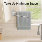 KES Swivel Towel Bar for Bathroom 9-Inch Kitchen Swing Out Double Towel Bar - Image 2