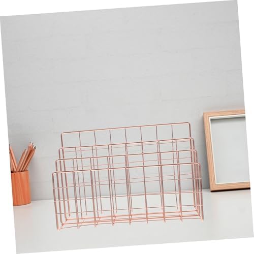 Desktop Mail Organizer File Sorter Iron Desk Paper Holder Rack - Image 6