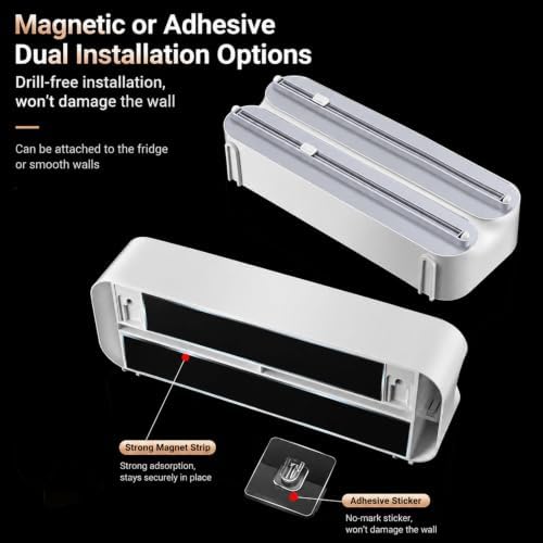 Magnetic Foil and Plastic Wrap Organizer, Magnetic Food Wrap Dispense，A2 - Image 4