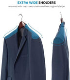 ZOBER Wide Shoulder Wood Hangers, Cherry Clothes Hangers, 6 Pack - Image 3