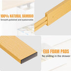 Bamboo Drawer Dividers Organizers, 2.56" High, 17"-21.8" Adjustable, 6 Pack - Image 7