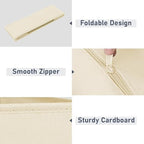 DIMJ Drawer Organizer Clothes 10 Pack - Foldable Baby Organizers and Storage & Dresser Organizer for Bedroom, Closet - Nursery Organization Dresser Dividers for underwear, Sock,Bra, Belt, Tie, Beige - Image 5