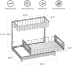Saydear L-Shaped Under Sink Organizer, 2-Tier Pull-out Cabinet Rack 1-Pack - Image 6