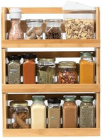 Lipper International 8840 Bamboo 3-Tier Spice Rack, 2.75-inch Depth Accommodates many Types of Spice Jars - Image 4