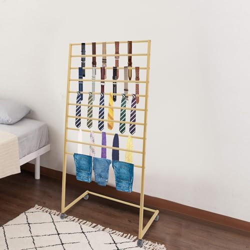 10 Tiers Rolling Display Tie & Scarf Rack Towel Belt Hanger - Image 3