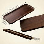 PRIMORE Premium Walnut Decorative Tray - 11.8"x4.7"x0.8" Slim Wood Organizer for Coffee Table, Vanity & Entryway, Hand-Polished Solid Walnut, Durable & Warp-Resistant, Elegant Gift for Home & Office - Image 6