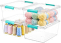 Vtopmart 4 Pack 12 Qt Clear Craft Storage Bins with Lids and Latches by Vtopmart