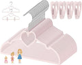 Velvet Baby Hangers, Kids Hangers with Clips for Toddler & Infant Clothes by OneDream