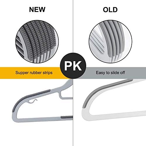 50 Pack Plastic Clothes Hangers, Non-Slip, Space-Saving, Heavy Duty - Image 3