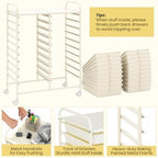 COSTWAY 20-Drawer Rolling Storage Cart, Utility Storage Organizer Cart - Image 6