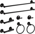 BGL Bathroom Hardware Set Oil-Rubbed Bronze Bath Towel Bars Adjustable Expandable Bathroom Accessory Set Towel Racks 8-Pieces Wall Mount by BGL