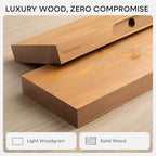 Homeforia 20 Inch Floating Shelves, High-End Solid Pine Wood, Set of 4 - Image 3