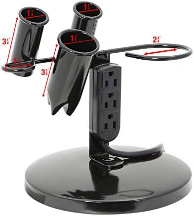 Saloniture Tabletop Blow Dryer & Hair Iron Holder - Salon Appliance Stand w/ 3 Outlets - Image 3