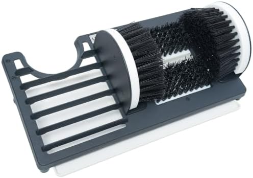 Heavy Duty Boot Scraper Brush with Removable Tray - Adjustable Extra Wide Shoe Scrubber for Indoor & Outdoor - Mud, Dirt & Snow Cleaner for Garage, Garden & Farm by Unknown