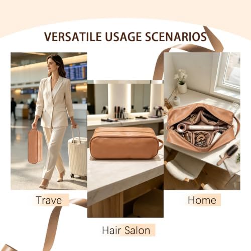 Hair Tools Travel Bag 5-Piece Set, Brown - Image 7