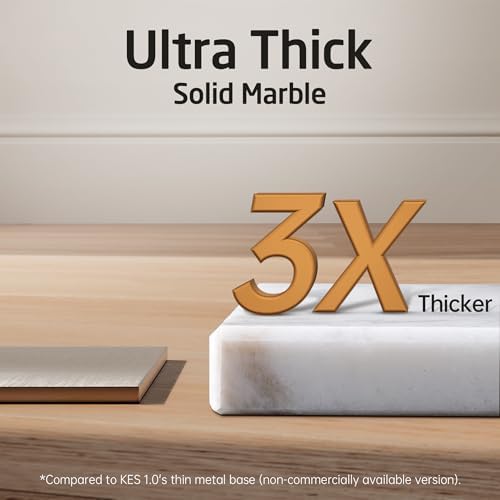 KES 3-Tier Standing Towel Rack, Heavy Marble Base, 36" H, Brushed Nickel - Image 3