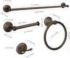 Classic Bathroom Hardware Accessories Set 4 Piece Oil Rubbed Bronze - Image 7