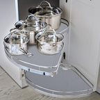 DoubleFill 2 Pack 26 Inch Lazy Susan Shelf Liner Silicone, Gray - Image 5