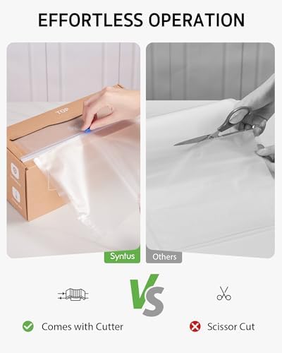 Syntus 11" x 150' Vacuum Sealer Bags for Food Seal Rolls with Cutter - Image 2