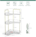 Webetop Corner Bathroom Organizer, 3 Tier Storage for Countertop - Image 2