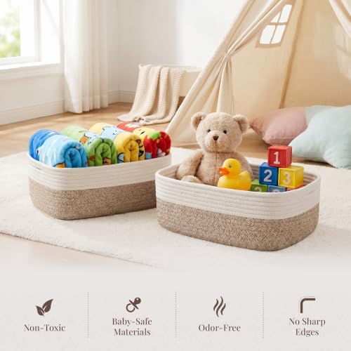 Storage Baskets for Shelves, 5 Pack, 2 Sizes Organizer Bins - Image 4