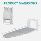 Zoes Homeware Wall Mounted Ironing Board, 180 Rotation, Space-Saving Fold Down, 36" x 12", Silver - Image 7