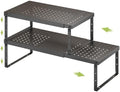 RUILALIFE Expandable Cabinet Organizer Shelf With Adjustable Height, Stackable Kitchen Countertop Organizer Rack, Adjustable Shelf Riser For Kitchen Counter, Pantry, Cupboard, Desk, Tabletop by RUILALIFE