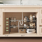 Under Sink Organizers and Storage,Expandable under cabinet organizer Shelf - Image 3