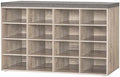 DINZI LVJ Shoe Storage Bench with Cushion, 16-Cubby Shoe Rack with Seat by DINZILVJ