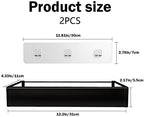 Shower Caddy, Adhesive Shower Organizer with Hooks, Shower Shelves for Inside Shower, No Drilling Shower Rack Holder, Shower Storage for Bathroom, Kitchen Spice Rack-2 Pack Black - Image 6