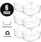 Clear Extra Large Plastic Storage Bins, Pantry Organizers and Storage Containers Fridge Organizer Bins for Organizing Home, Kitchen Organization. Bathroom, Refrigerator, Freezer, Laundry Room - Image 6