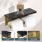 FORIOUS Toilet Paper Holder with Shelf, Commercial Toilet Paper Dispensers - Image 6