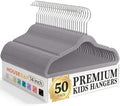 HOUSE DAY 14 Inch Kids Velvet Hangers 50 Pack, Durable Big Kid Hanger Grey by HOUSEDAY