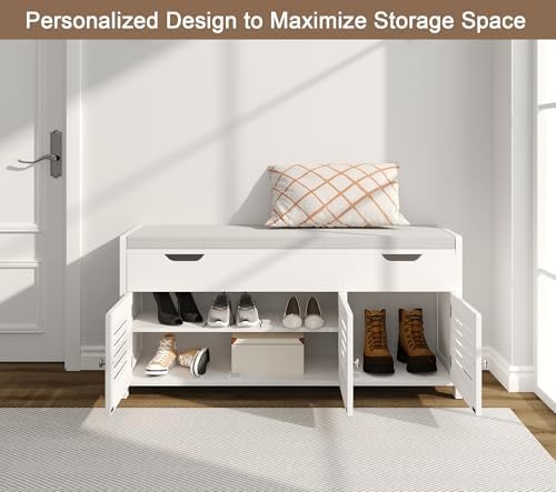 ChooChoo Shoe Storage Bench with Lift Top Storage & Cushioned Seats - Image 3