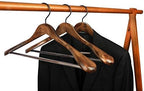TOPIA HANGER Set of 6 Beautiful Coat Suit Jacket Wood Wooden Hangers, Premium Retro Finish with Extra-Wide Shoulder- 360° Black Hooks & Anti-Slip Bar CT02A - Image 4