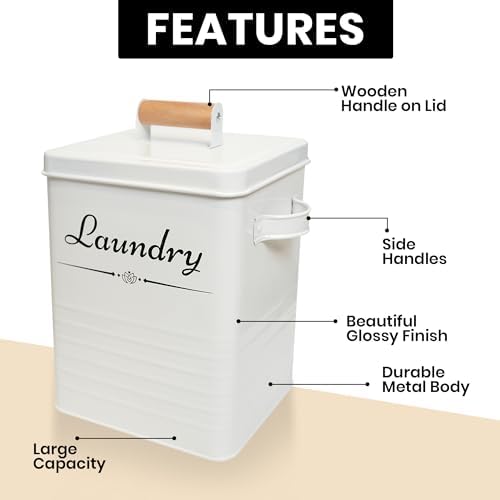 Farmhouse Metal Laundry Detergent Pod Container With Dryer Sheet Holder - Image 4