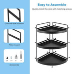 Corner Shelf 3 Tier Bathroom Countertop Organizer ，Kitchen Bathroom Countertop Perfume Trays for Dresser Cosmetic Makeup Organization Standing Shelves Space Saving Holder - Image 5