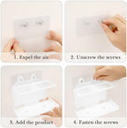2Pack Electric Toothbrush Holder Wall Mounted, Electric Toothbrush Cord Organizer Holds 2 Chargers, Self Adhesive Electric Toothbrush Stand for Bathroom, Medicine Cabinet, Dorm(White) - Image 4