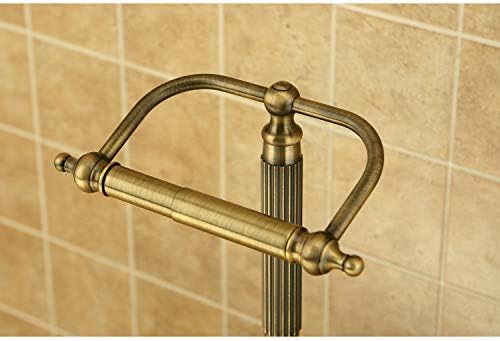Kingston Brass CC2103 Georgian Pedestal Paper Holder, Antique Brass 21-1/2" - Image 3