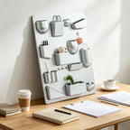 Creative Wall Storage Rack ABS Multi-Grid Storage (Sliver) - Image 5